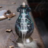 Lotus Vase Blue Ceramic Incense Waterfall Fountain Backflow Burner