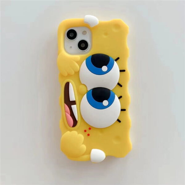 O1CN01SSMHPM1p6UFqxyzPd_!!3476145311-0-cib 3D Spongebob Silicone Phone Cover for Apple iPhone Model
