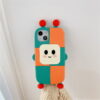 Stitching Color Silicone Robot Phone Shell for Apple iPhone Models