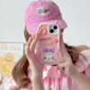 Pink Donut Melody Silicone Phone Shell for Apple iPhone Models