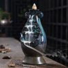 Lotus Vase Blue Ceramic Incense Waterfall Fountain Backflow Burner - Image 3