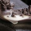 Chinese Dragon Hill Scroll Ceramic Stick Backflow Incense Holder - Image 2