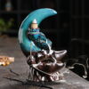 Crescent Moon Lotus Flower Lotus Leaf Ceramic Backflow Stick Incense Holder Crescent Moon Lotus Flower Lotus Leaf Ceramic Backflow Stick Incense Holder