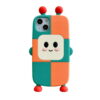Stitching Color Silicone Robot Phone Shell for Apple iPhone Models