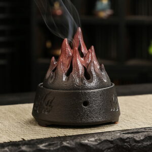 Flame Mountain Ceramic Incense Coil Burner Flame Mountain Ceramic Incense Coil Burner