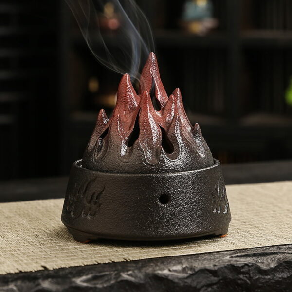 Flame Mountain Ceramic Incense Coil Burner Flame Mountain Ceramic Incense Coil Burner