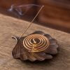 Bodhi Leaves Ginkgo Leaves Ceramic Stick Incense Holder
