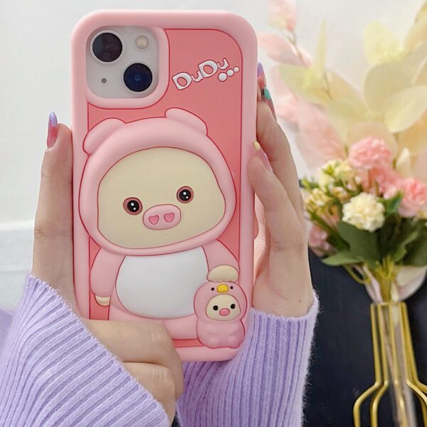 O1CN01UUoBP71XhRHPgMOvp_!!2212861662955-0-cib 3D Pink Pigs Silicone Phone Case for Apple iPhone Model