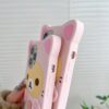 Cute Pink Bear Silicone Phone Cover for Apple iPhone Model