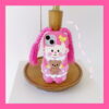 Pink Braid Girl Silicone Phone Shell for Apple iPhone Models