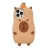 Cartoon Capybara Silicone Phone Case for Apple iPhone Model