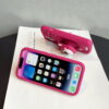Cute Silicone Strawberry Bear Phone Case for Apple iPhone Models