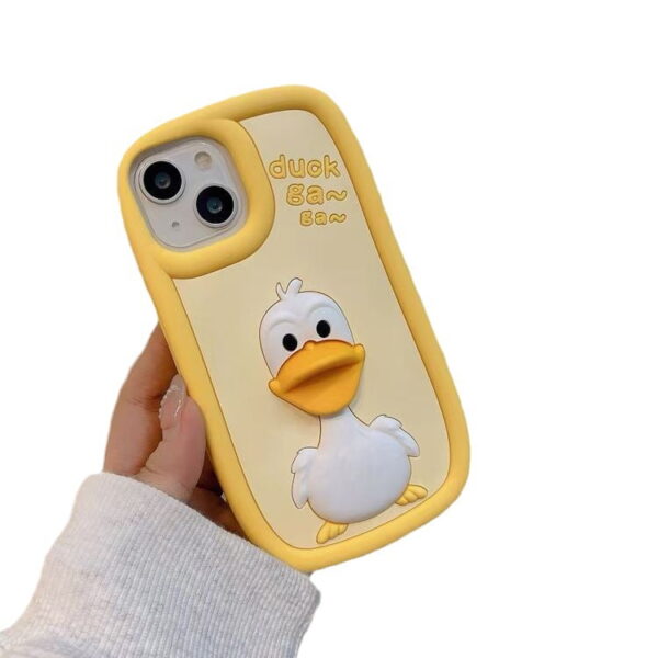 Funny 3D Cartoon Duck Silicone Phone Case for Apple iPhone Model