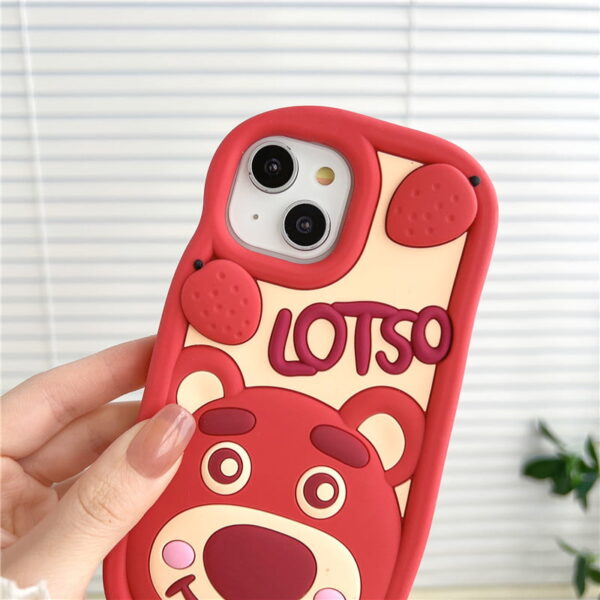 O1CN01WGqH0V21zhRoLzlB5_!!3820417056-0-cib Cute Strawberry Bear Silicone Phone Shell for Apple iPhone Models