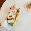 Cute Bee Kitty Cat Silicone Phone Shell for Apple iPhone Models