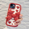 Cute Love Bow Tie Silicone Phone Case for Apple iPhone Model