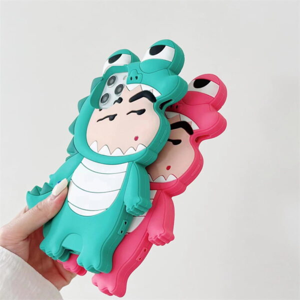 Dinosaur Crayon Shin-chan Silicone Phone Cover for Apple iPhone Models