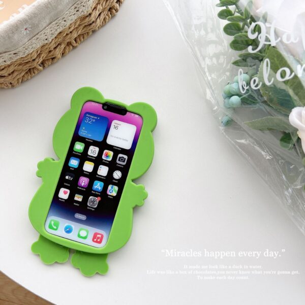 Green Frog Silicone Phone Case for Apple iPhone Models