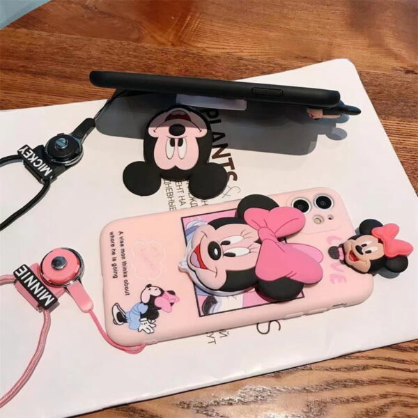 Disney 3D Mickey Mouse Minnie TPU Phone Cover for Apple iPhone Models