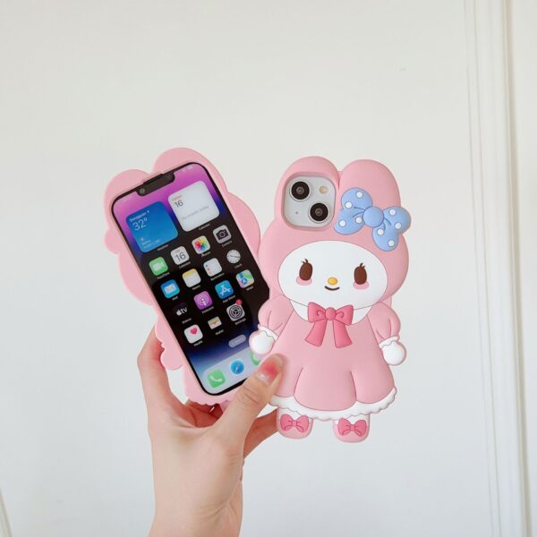 Cute 3D Melody Silicone Cell Phone Cover for Apple iPhone Model