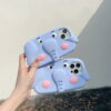 Blue Elephant 3D Stand Phone Case With Card Slot for Apple iPhone Models Blue Elephant 3D Stand Phone Case With Card Slot for Apple iPhone Models
