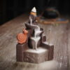 Snail City Wall Clay Pot Ceramic Backflow Incense Burner