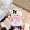 Cute Snowman Silicone Phone Cover for Apple iPhone Model