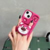 Cute Silicone Strawberry Bear Phone Case for Apple iPhone Models