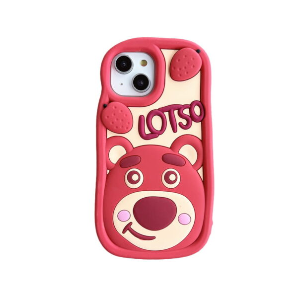 O1CN01bcIYrk21zhRrLS4uz_!!3820417056-0-cib Cute Strawberry Bear Silicone Phone Shell for Apple iPhone Models