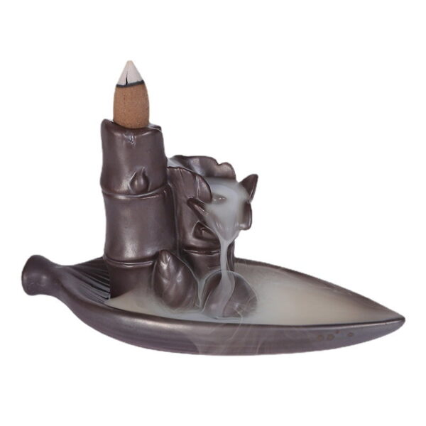 Bamboo Knots Bamboo Shoots Bamboo Leaf Ceramic Backflow Incense Holder Waterfall Bamboo Knots Bamboo Shoots Bamboo Leaf Ceramic Backflow Incense Holder Waterfall