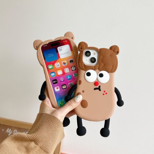 3D Potato Girl Silicone Phone Cover for Apple iPhone Model