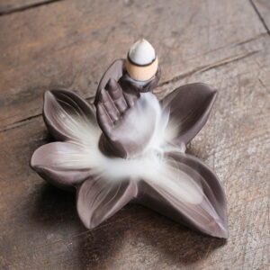 Buddha's Hand Lotus Ceramic Incense Fountain Smoke Waterfall Buddha's Hand Lotus Ceramic Incense Fountain Smoke Waterfall