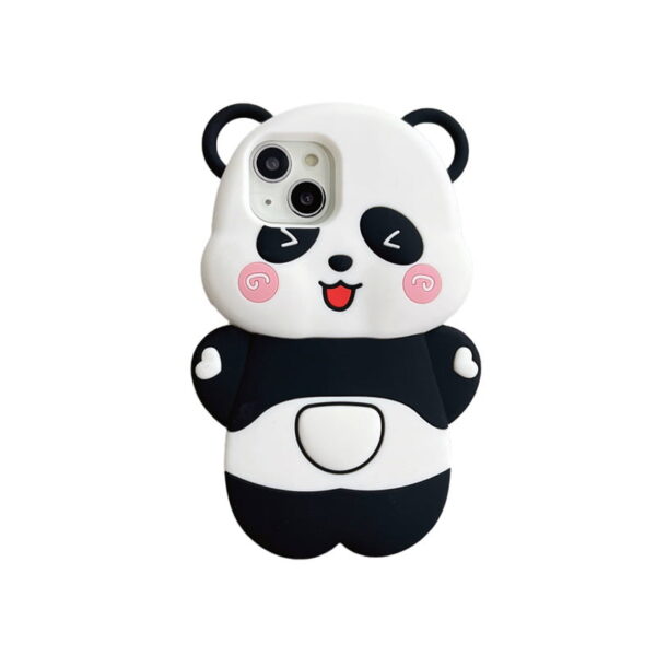 3D Cute Panda Silicone Phone Cover for Apple iPhone Model
