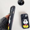 Cartoon 3D Black Mickey Mouse Silicone Phone Shell for Apple iPhone Models
