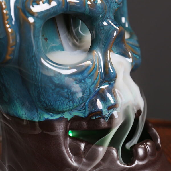 O1CN01ckx36s1kW4JpDYzEX_!!2551464690-0-cib Halloween Skull Blue Ceramic Backflow Incense Burner With LED Light