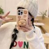 Cute 3D Bear Stand TPU Phone Case for Apple iPhone Models Cute 3D Bear Stand TPU Phone Case for Apple iPhone Models