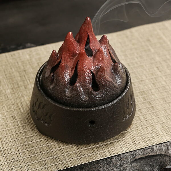 O1CN01fBsueZ1TrjjCaja4a_!!2210056952436-0-cib Flame Mountain Ceramic Incense Coil Burner