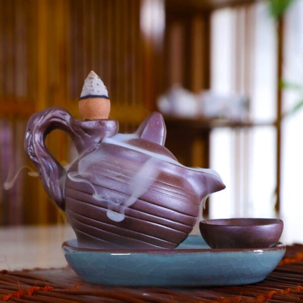 Teapot Teacup Tray Ceramic Backflow Incense Burner Teapot Teacup Tray Ceramic Backflow Incense Burner