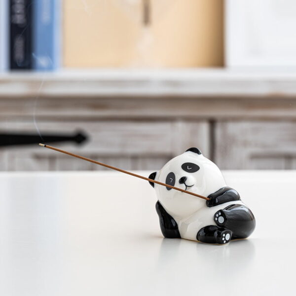 Cute Naughty Panda Ceramic Stick Incense Holder Cute Naughty Panda Ceramic Stick Incense Holder