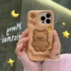 Cute Brown Bear Silicone Phone Case for Apple iPhone Models Cute Brown Bear Silicone Phone Case for Apple iPhone Models