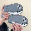 Cute Gray Seal Silicone Phone Case for Apple iPhone Model