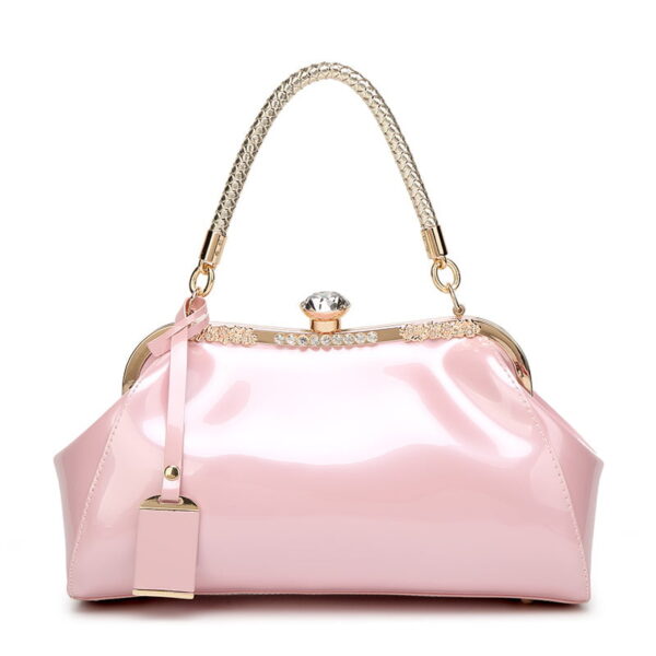 PU Leather Women's Bag, Trendy Glossy Handbag, Shoulder Crossbody Bag, Bridal Party Bag, Women's Bag