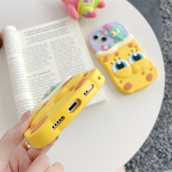 Spongebob Squidward Patrick Star Silicone Phone Case for Apple iPhone Model
