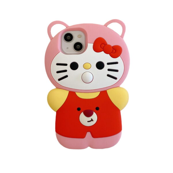 Cute Cartoon Hello Kitty Silicone Phone Cover for Apple iPhone Models