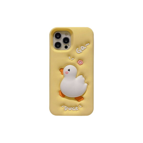 Cute Cartoon Duck Silicone Mobile Phone Cover for Apple iPhone Models