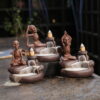 Halloween Yoga Skeleton Ceramic Backflow Incense Holder