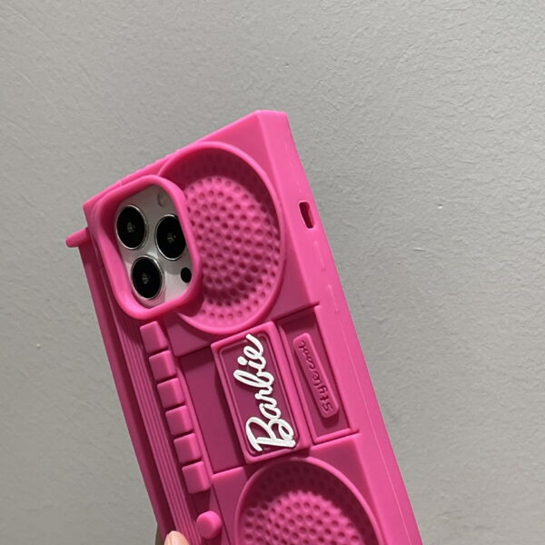O1CN01iK9z471o2XHfbC6Mk_!!2212781055167-0-cib 3D Barbie Audio Radio Silicone Cell Phone Case for Apple iPhone Model