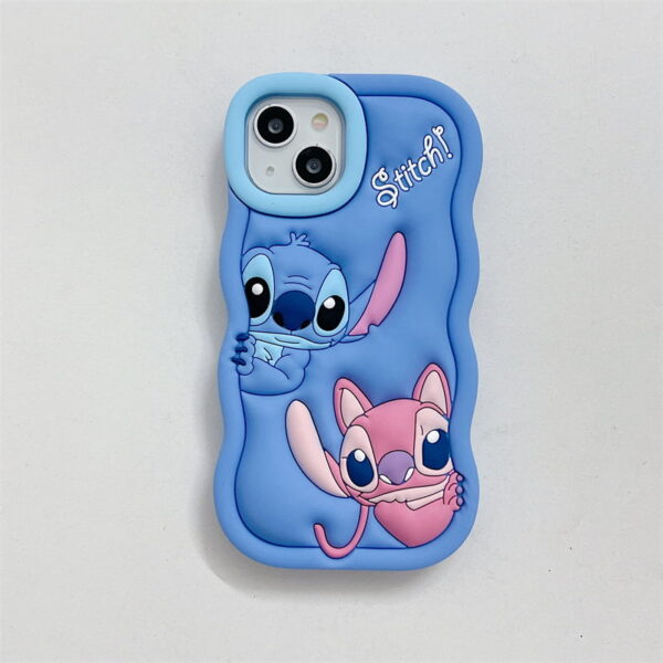 Cute 3D Blue Stitch Silicone Apple iPhone Case Cute 3D Blue Stitch Silicone Apple iPhone Case