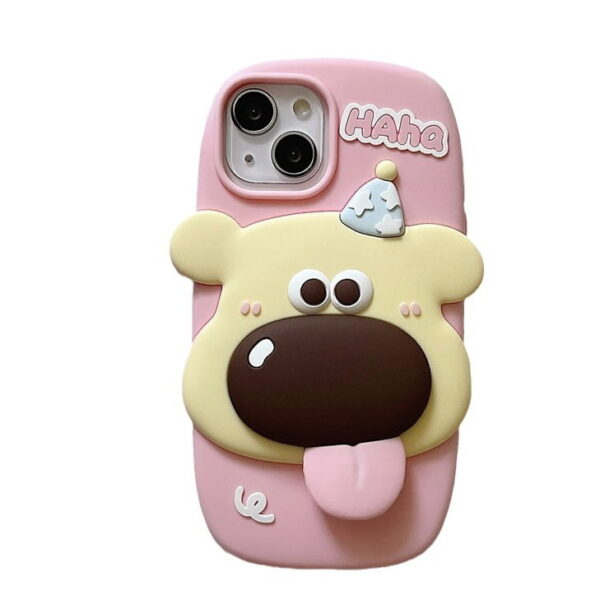 3D Cartoon Dog Silicone Phone Case for Apple iPhone Model