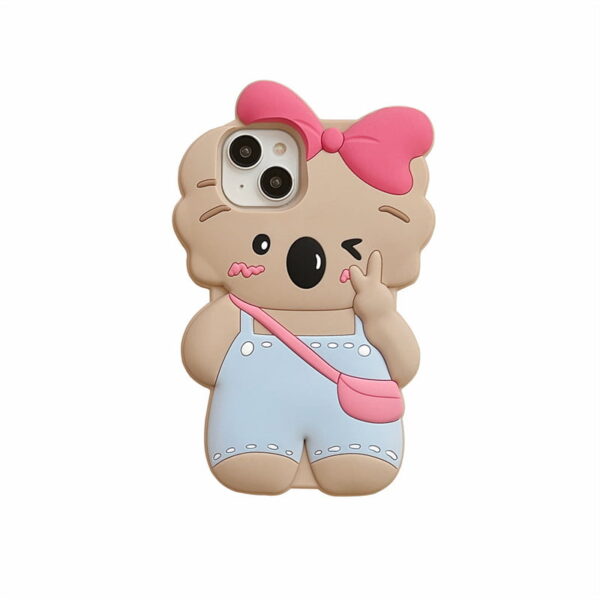 Koala Bow Tie Silicone Phone Case for Apple iPhone Model Koala Bow Tie Silicone Phone Case for Apple iPhone Model